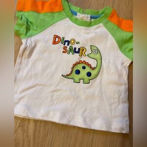Y2K vintage old dinosaur t shirt absorba baby boy 3-6 m